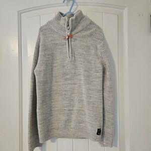 H& M Boy's Gray Sweater with Half-Zip